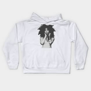 Erykah Badu Vintage Halftone Kids Hoodie